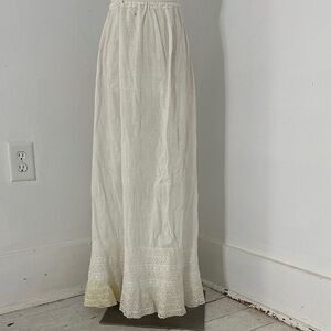 Antique Cotton Lace Bottom Petticoat Skirt
